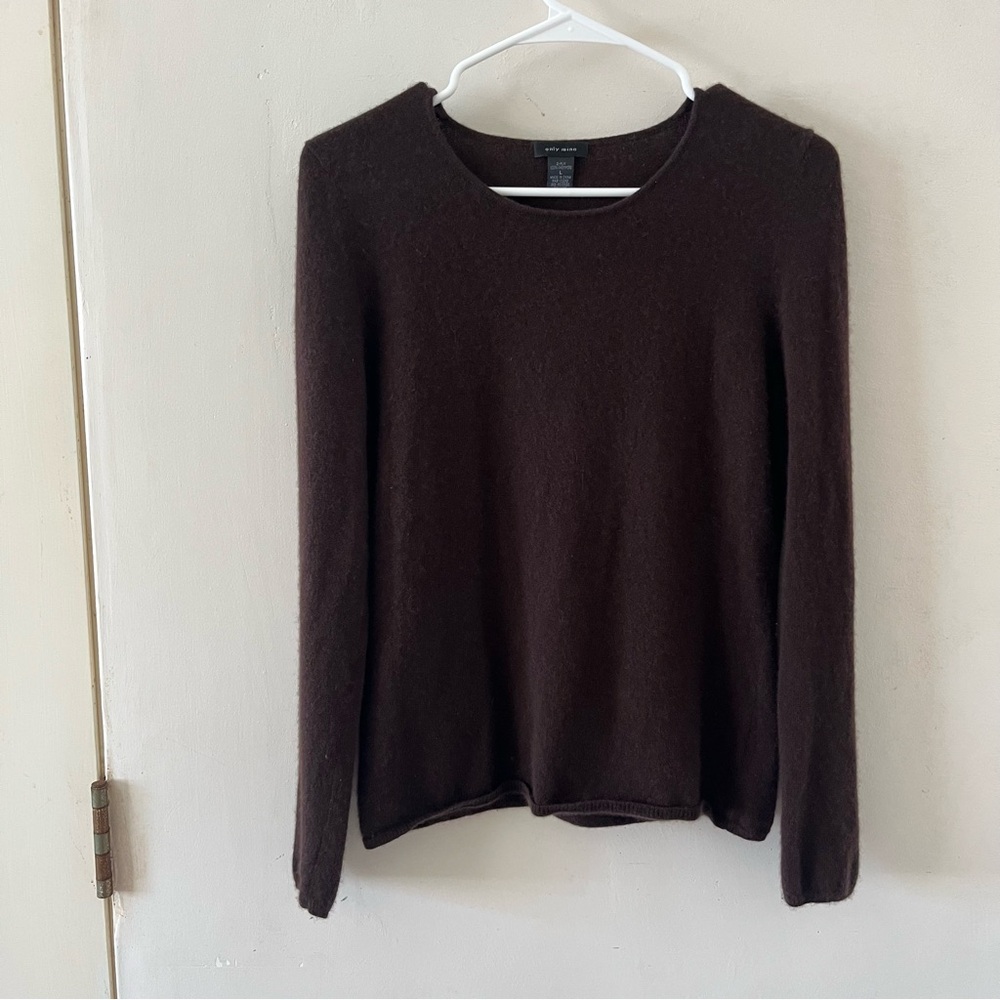Only Mine | brown cashmere crewneck sweater - Picture 2 of 3